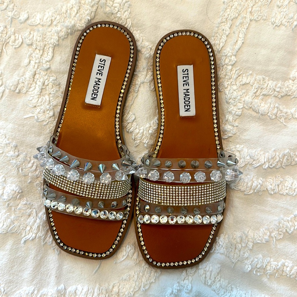 Steve Madden rhinestone sandals barely worn